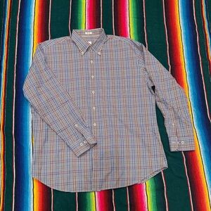 Peter Millar Blue and Red Plaid Button Down Shirt